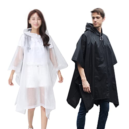Fayemint 2er Set Regenponchos - Wasserdicht & Atmungsaktiv Für Outdoor