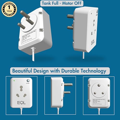 Image of EQL Water Level Controller Automatic motor cut OFF for water tank overflow auto cut & stopper, Auto cut off switch for water tank motor pump and submersible pump, Tank overflow stopper