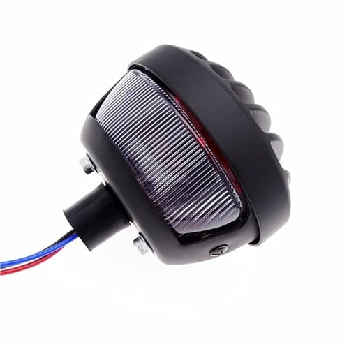 Feu arrière LED moto résistant pour plaque bobber noir - 4