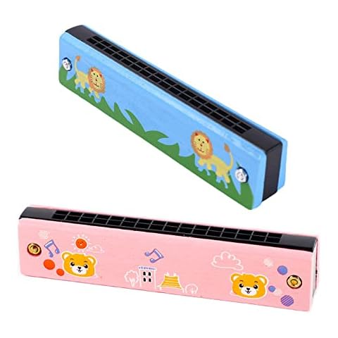 2 pcs Harmonica for Children FAMILIO-16 Hole Harmonica Diatonic Harmonica Beginner Musical Instruments and Holiday Gifts for Kids Gifts and first musical instruments for boys and girls Cover