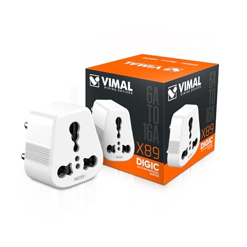 Image of Vimal - Digic 6amp to 16amp 3 Pin Universal Conversion Plug,Pack of 3Pcs,White