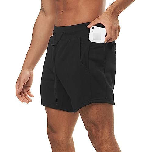 JEShifangjiusu Men's Fitness Quick-Drying Shorts Playing Basketball Training Shorts Solid Color Straight Jogging Shorts2