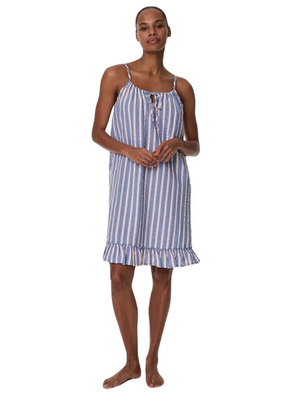 Image of Marks & Spencer Women's Cotton T37 /5121C Above The Knee Night Shirt