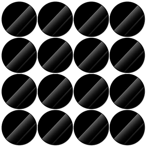 Paneles de acrílico redondos de 10 cm, discos negros de 2 mm para manualidades y marcos