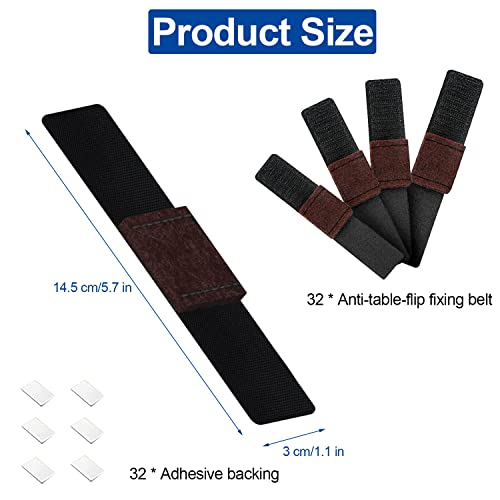 32 Stück Bodenschoner für Stühle, Stuhlbeinschoner Klettverschluss, Parkettschoner, Geeignet für Schlittensitze, Schaukelstuhl Rutschfestigkeit und Lärmreduzierung (32)
