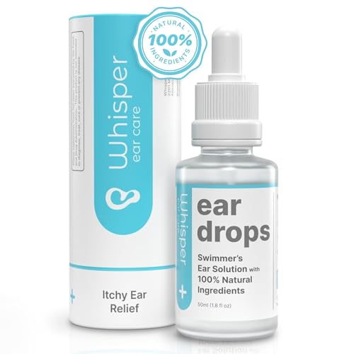 Whisper Ear Drops | 2oz | USA | All Natural Swimmers Ear Drops for Adults with Itchy Ears | Swimmer's Ear Drops Combat Swimmers Ear with Acetic Acid Ear Drops