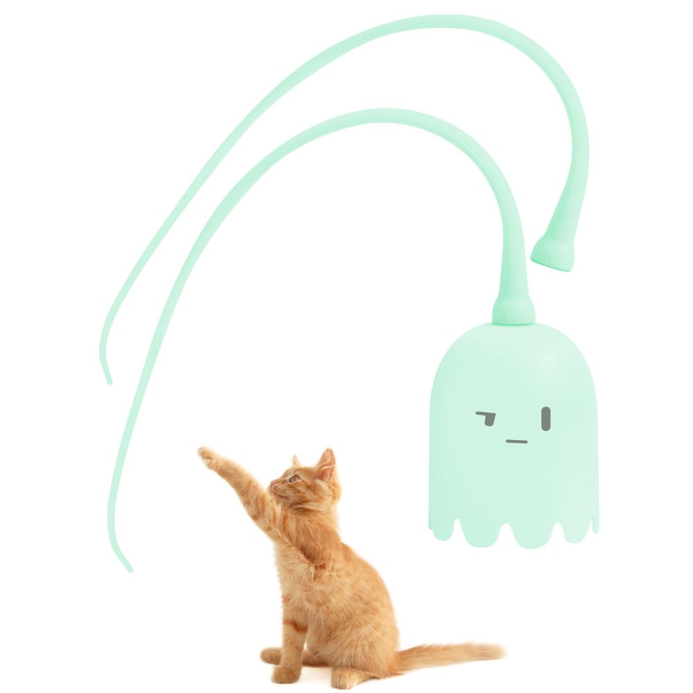 DONGKER Baguette pour chat - Queue automatique en silicone - Jouet rechargeable pour chat d'intérieur - Soulage le stress