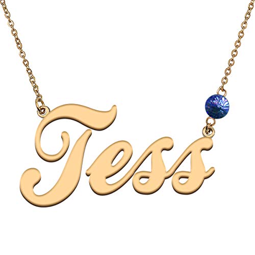 HUAN XUN Custom Choker Birthstone Tess Name Necklace Best