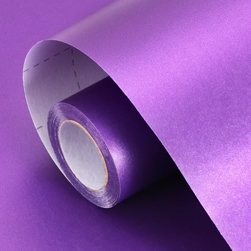 Deep Purple Matte Wrapping Paper, 17inch x 33ft...