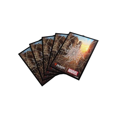 Gamegenic, Magic: The Gathering – Marvel Spider-Man Premium Art Sleeves – Spider-Man Plains, 105 mangas por paquete