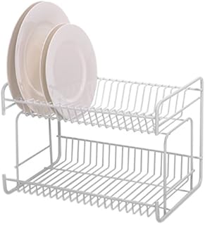 Delfinware 2013W White 2 Tier Small Plate Rack