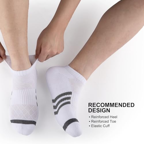 Heatuff 12 Pairs Men's Cushion Ankle Socks Athletic Running Low Cut Breathable Comfort Casual Socks3