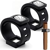 swihorab 2Pack Magnetic Cigar Holder for Golf Cart & Indoor & Outdoor Use | Stogie Clip for Golfers & Enthusiasts | Golf Cart Accessories - Fits 38 to 60 Ring Gauge, Black