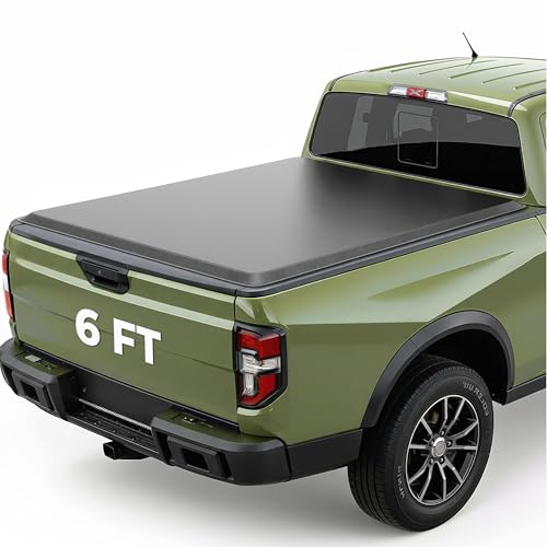 TNMT Soft Roll-up Truck Bed Tonneau Cover Compatible with 1983-2011 Ford Ranger 6Ft (71.8-72.7 in), Inner Width 54.25" Styleside/Fleetside Bed Vinyl