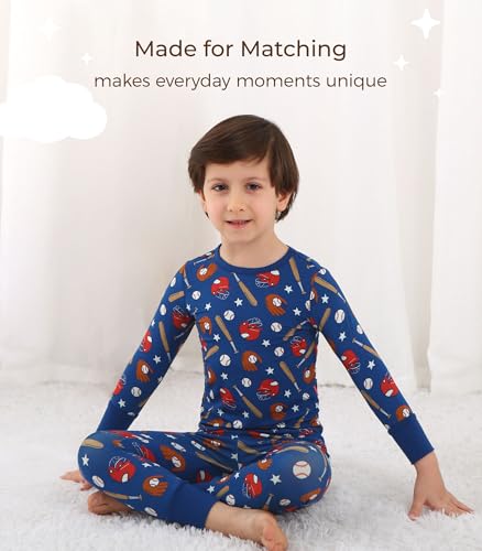 Image of Toddler Boys Girls Clothes Viscose from Bamboo Long Sleeve Top and Pants Clothing Set Soft 2Pcs Kid Outfit