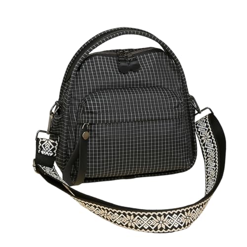 Genérico Borsa Donna Nylon 26x25x12 Cm 277 G Borsetta A Tracolla Elegante Con | Manico Superiore E Cinturino Regolabile – Grande Capacità Per Università Viaggio Shopping Lavoro Feste Quotidiane