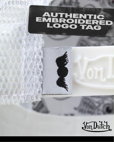 Image of Von Dutch Unisex Trucker Hat - Retro Classic Solid Color Mesh Back Snapback Baseball Cap for Men & Women.