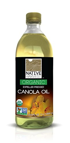 Native Harvest Organic Non-GMO Naturally Expeller Pressed Canola Oil, 1 Litre (33.8 FL OZ)