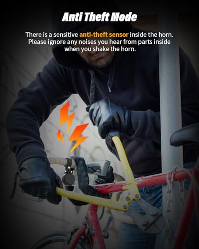 Buzina elétrica de controle remoto, 4 tipos de som de campainha de bicicleta ajustável 80-120DB, buz