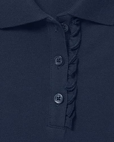 The Children's Place girls Long Sleeve Ruffle Pique Polo,multipacks2