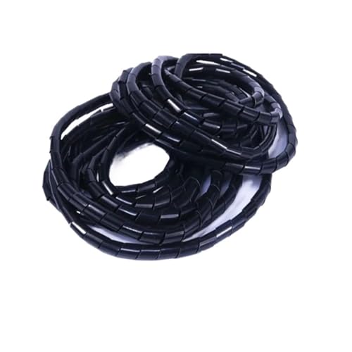 Funda de Cable, Tubo protección, Organizador Tubos ordenados con Envoltura en Espiral, Cubierta Manga 6mm-30mm(Black,ID 10mm 3 Meters)