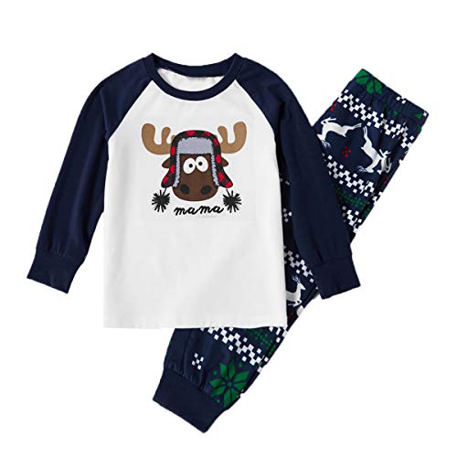 Pijama 2 Piezas Navidad Padres e Hijos Iguales Invierno Camista Mangas Largas...