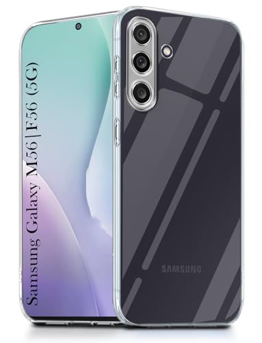 Image of Jkobi Silicone Back Cover Case for Samsung Galaxy M56 | Samsung Galaxy F56 (Clear Shockproof Case with Camera Protection | Soft and Flexible | Transparent)