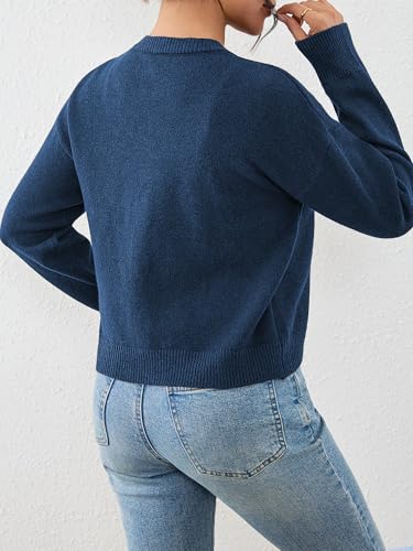 Image of Ibeauti Cropped Cardigan Sweaters for Women 2026 Trendy Spring Y2k Outfit Long Sleeve Button up Open Front Short Knit Sweater