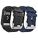 MoKo Bracelet Compatible avec Garmin Vivoactive HR, [Lot de 2] en Silicone Souple Seulement pour Garmin Vivoactive HR Sports GPS Montre Intelligente avec des Outils d'adaptateur, Noir&Bleu Nuit