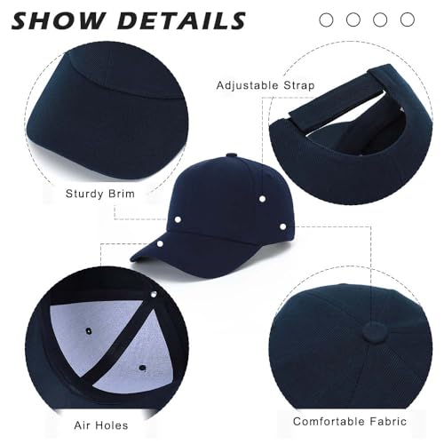 Image of ZH 24 PC Blank Baseball Caps Adjustable Back Strap Plain Baseball Cap for Trucker Men Women Wholesale Bulk Baseball Caps