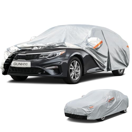 Image of GUNHYI 6 Layer Car Cover Custom Fit Kia Optima(2000-2020) /Kia K5 (2020-2026) Waterproof All Weather, Heavy Duty Outdoor Snow Sun Rain Uv Protection (Ships from US Warehouse, Delivery 3-5 Days)