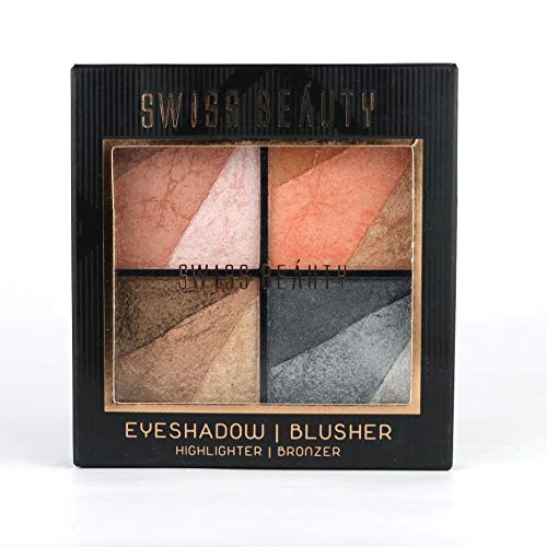Swiss Beauty Eyeshadow | Blusher | Highlighter | Bronzer Multi Purpose Palette 04
