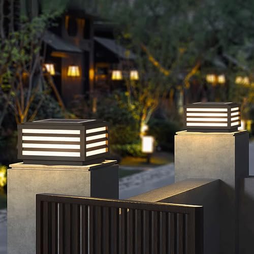 Lumière solaire pour poteau au design moderne et finitions étanches