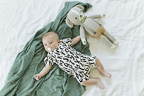 Image of Little Unicorn - Sage Deluxe Swaddle | Single | 100% Rayon Muslin from Bamboo | Super Soft | Newborns and Infants | Large 47 inch x 47 inch | Machine Washable