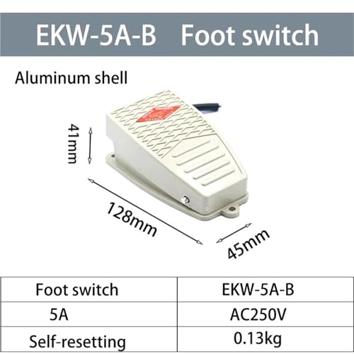 Interrupteur à pédale de commande momentanée SPDT 5A 380V interrupteur alu e-stop - 2
