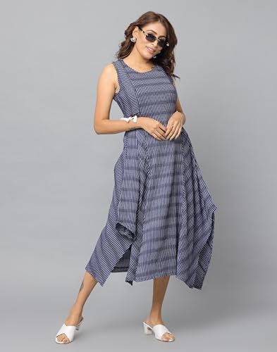 Image of Checks Slim Fit Sleeveless Kurta
