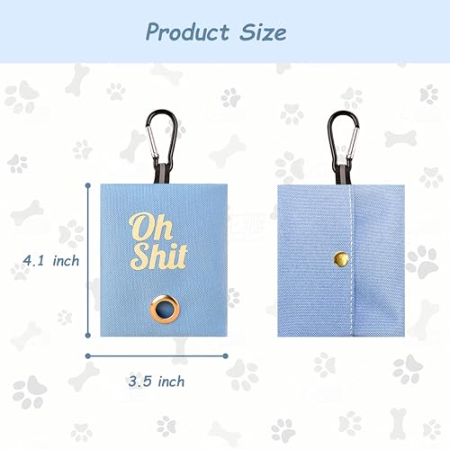 Image of Dog Poop Bag Dispenser,Dog Poop Bag Holder for Leash,Dog Waste Bag Holder for Pet,Fits Any Dog Leash,Lakeblue