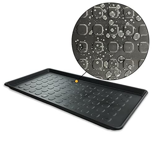 1 STK. | XXL Schuhabtropfschale 76x38x3 cm | Schuhmatte Ablage Schuhablage mit erhöhtem Rand Set Abtropfschale große Schuhunterlage Napfunterlage