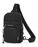 BAGSMART Crossbody Sling Bags for Women, Small Crossbody Purse Fanny Packs with Adjustable Strap, Sling Backpck for travel-Black