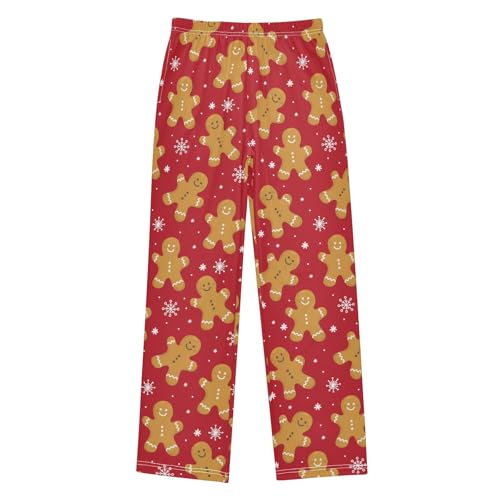 Boys' Pants Gingerbread Man Xmas Cookies Long Bottoms Jogger Pants Elastic Waist Trousers with Pockets S-XL