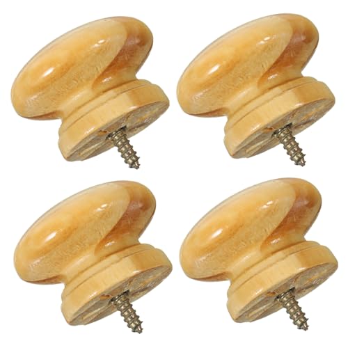 Operitacx 4 Piezas Tiradores de Mueble de Madera de Manijas para Armarios y Instalación Diseño Vintage para Dormitorios y Salones