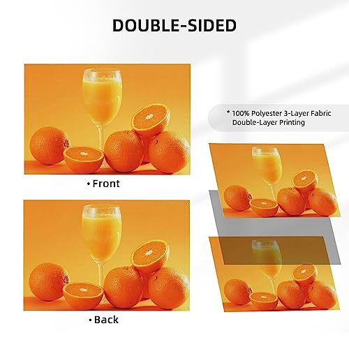 Drapeau de jus d'orange double face résistant aux intempéries extérieures - 4