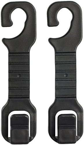 Preisvergleich Produktbild Lescars Kfz-Kleider- und Taschenhaken für die Kopfstützen, 2er-Set