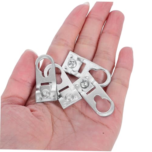 Image of POPETPOP 50pcs Picture Frame Hangers Durable Aluminum Alloy Hooks for Secure Wall Mounting Lightweight Picture Hanging Hardware for Frames Mirrors and Embroidery