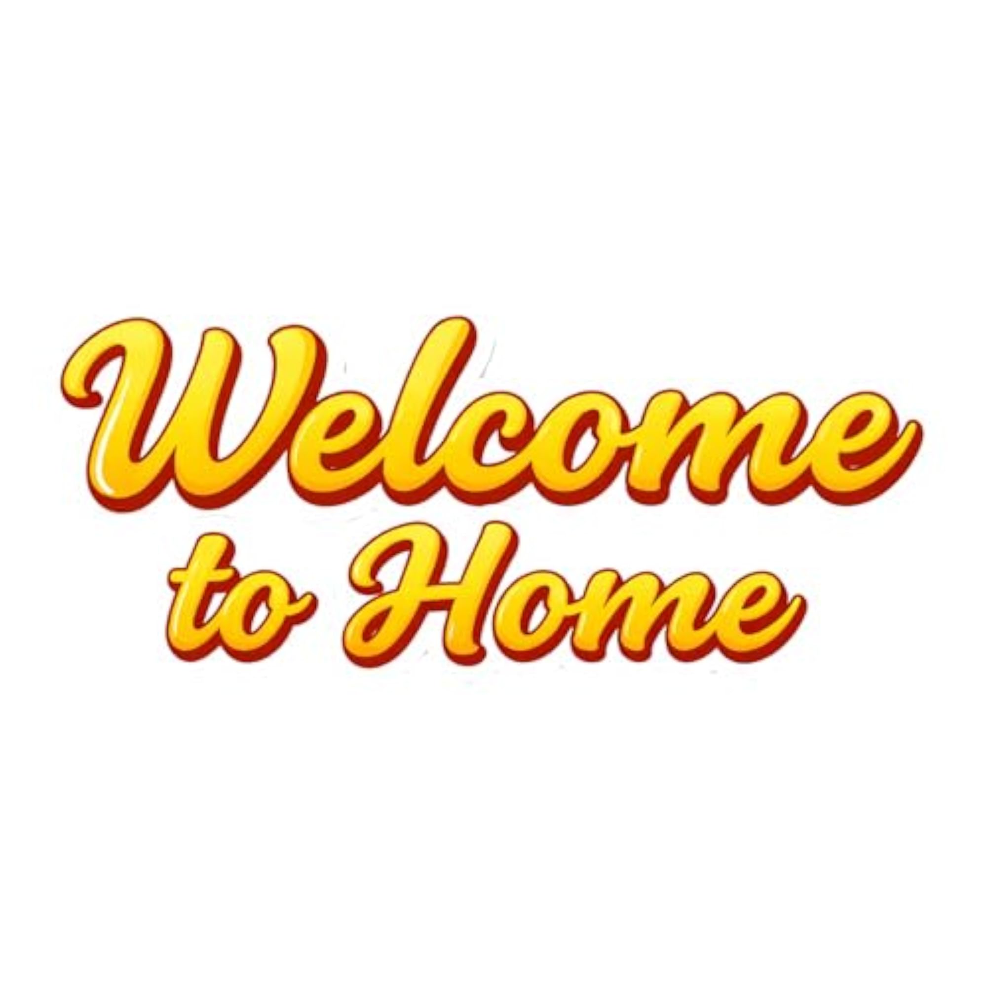 Welcome to Home Vinyl Sticker, Decorative Door Decal