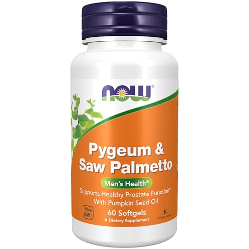 NOW Foods Supplements Pygeum & Saw Palmetto with Pumpkin Seed Oil Mens Health* 60 Softgels