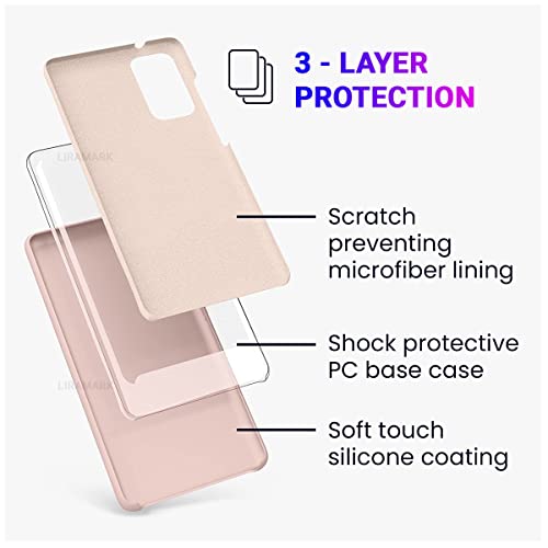 Image of LIRAMARK Liquid Silicone Soft Back Cover Case for Samsung Galaxy S20 Plus / S20 Plus 5G (Pink)