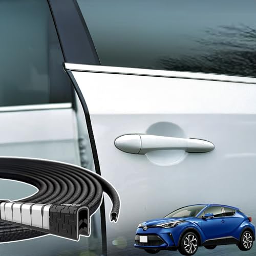 TiCar トヨタ C-HR CHR ZYX10 NGX50 車 ドアモール エッジプロテクター エッジモール ガード プロテクター U字型 傷防止 保護 騒音低減 衝突防止 自由カット可能 5m × 2本セット ステンレス鋼 フェンダー 外装 キズ バン