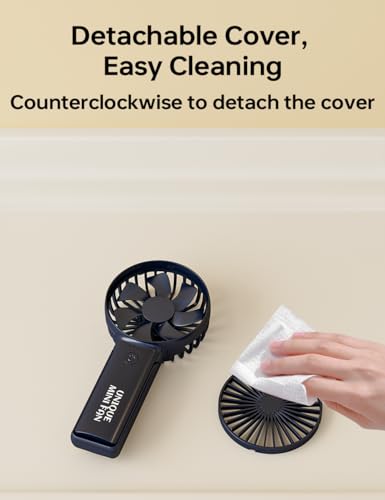 UN1QUE Mini Handheld Fan 1800 mAh Navy Blue - Image 7