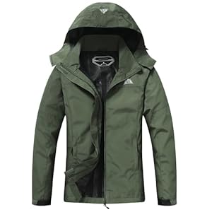 Women’s Waterproof Rain Jacket Hooded Lightweight Rainoats Outdoor Hiking Jacket Travel Windbreaker